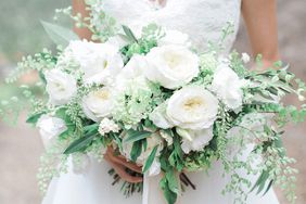 Fern Wedding Bouquet with Roses