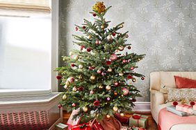 christmas tree surrounded by gifts and holiday decorations