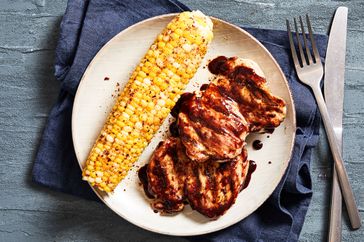 Grilled chicken with corn
