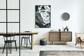 Contemporary living room and dining room