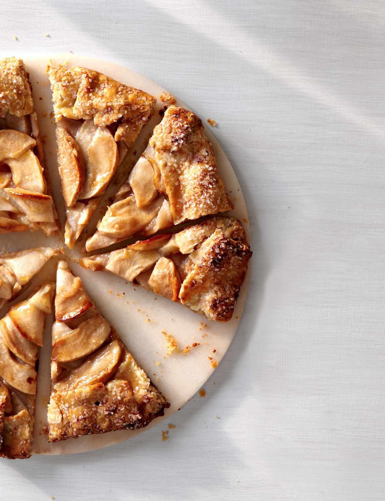 apple galette with easy piecrust sliced