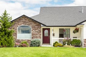 small front yard with landscaping