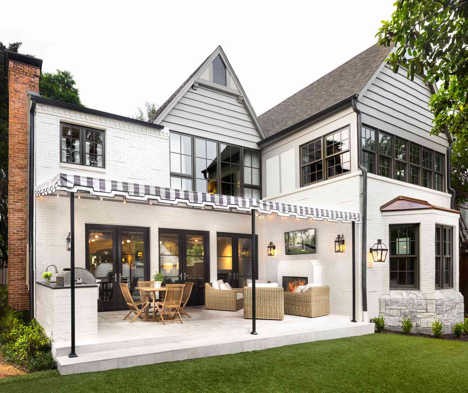 fabric awning backyard 