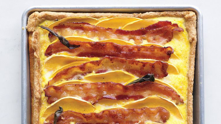 Butternut Squash and Bacon Quiche