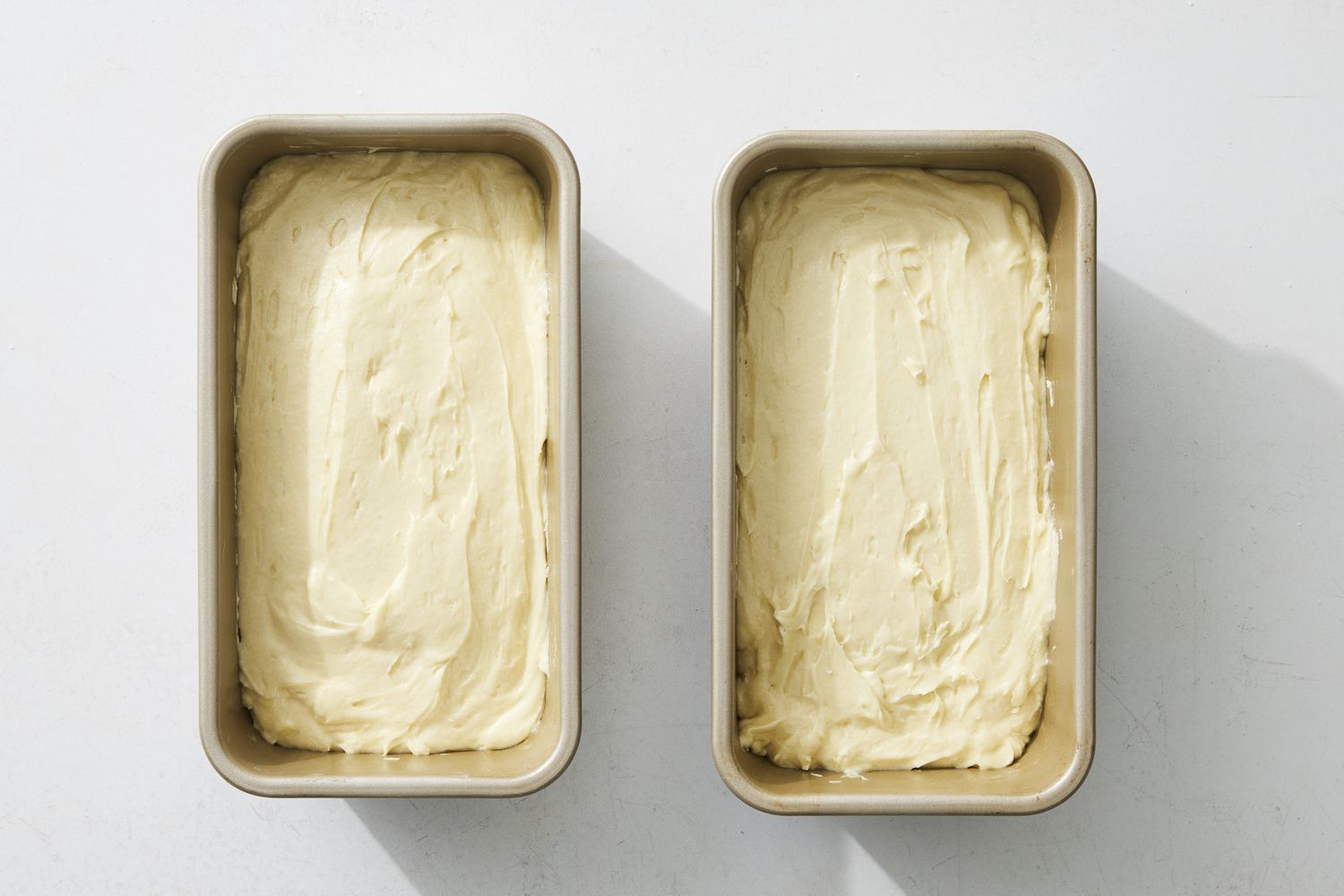 Overhead view of pound cakes