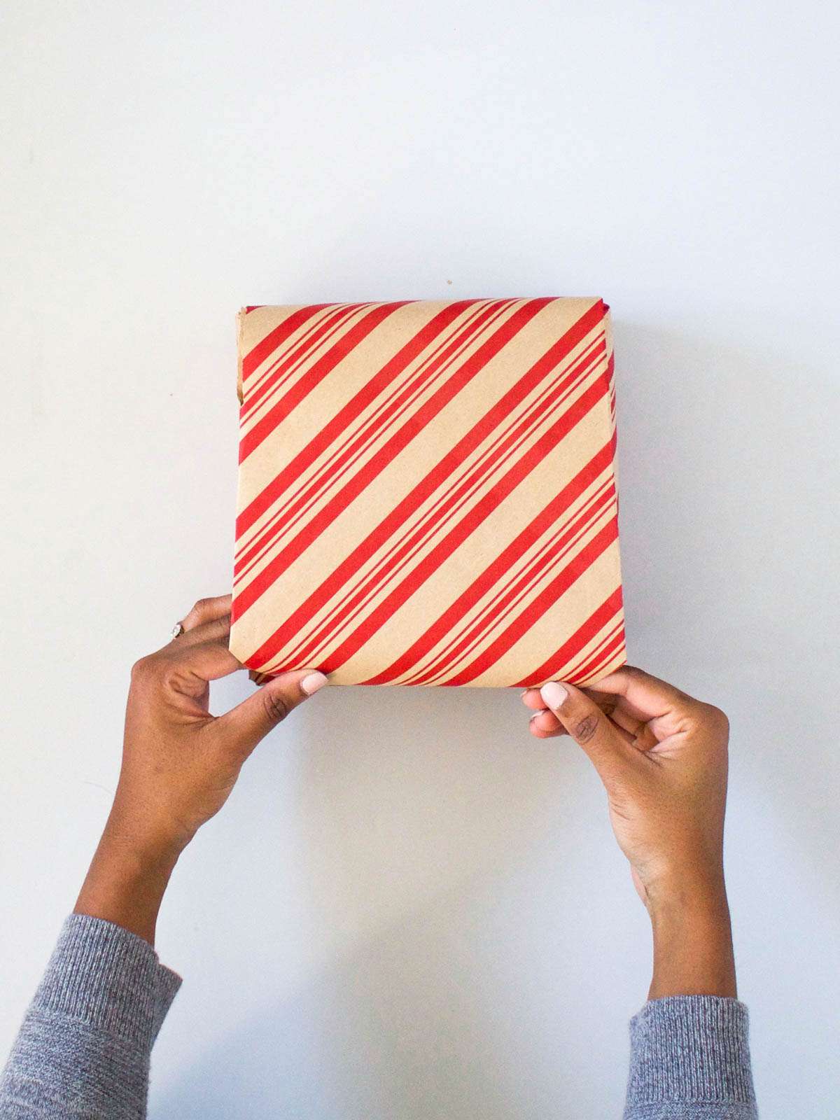 Person wrapping gift