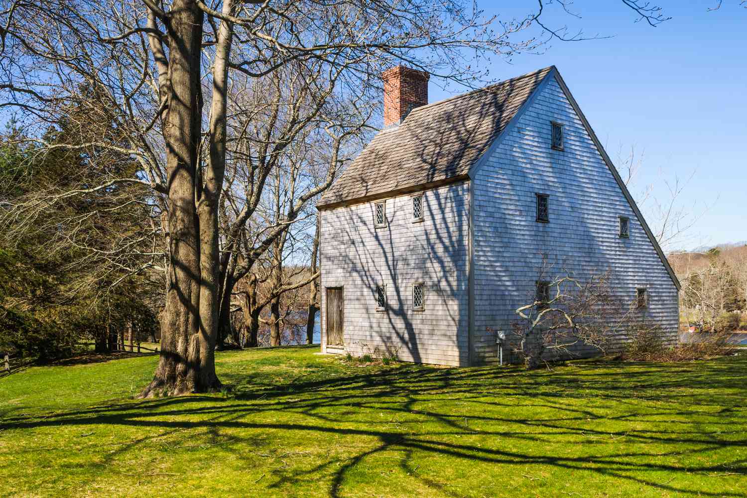 Ancient Cape Cod Saltbox house 