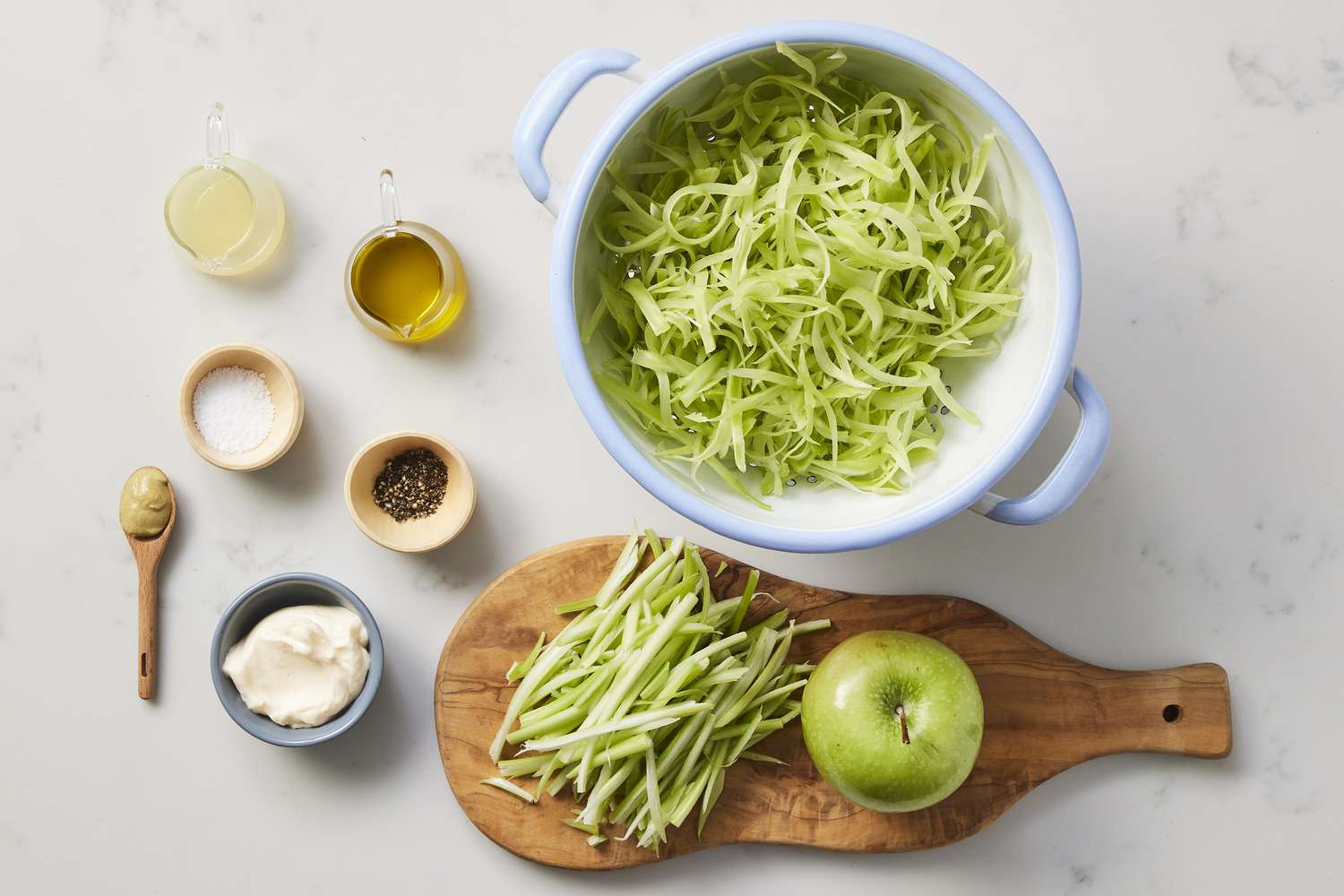 Ingredients for broccoli slaw