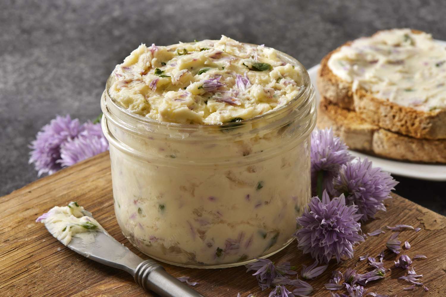 Chive Blossom Compound Butter