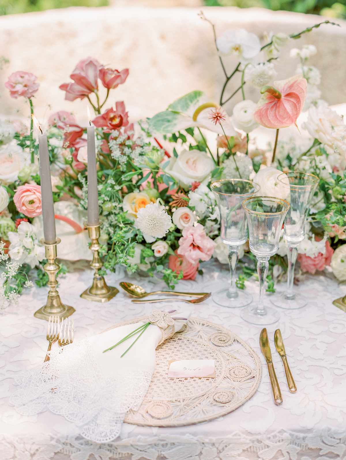 summer wedding centerpieces tropical plants