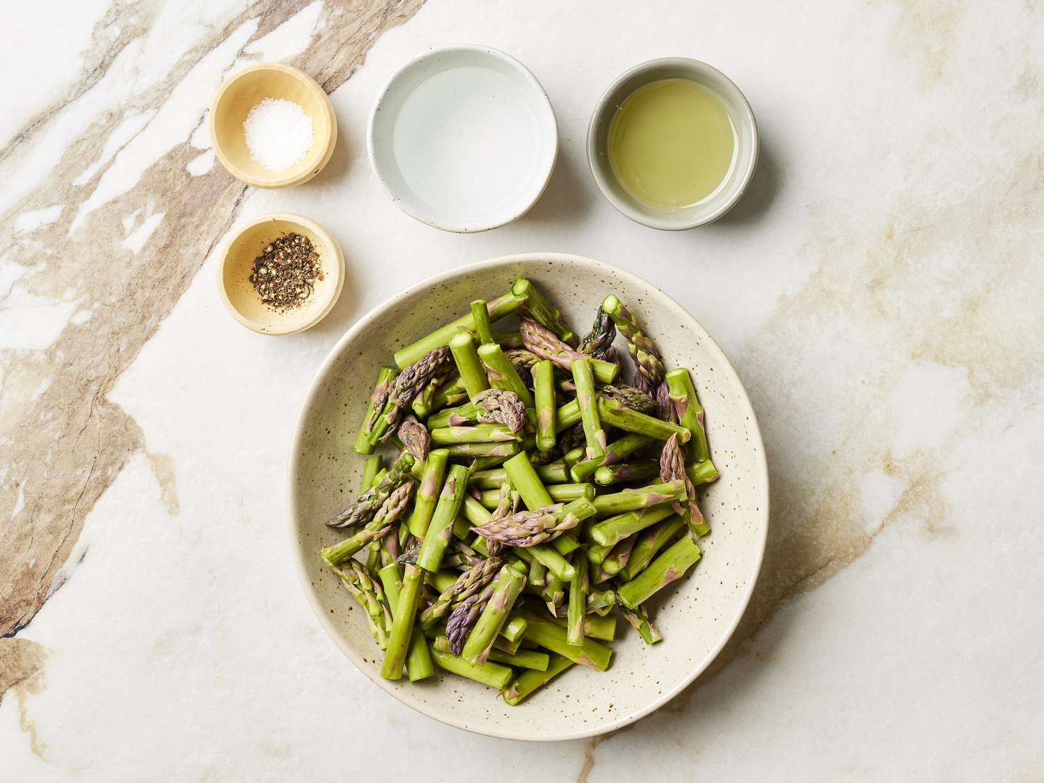 Stir fired asparagus ingredients