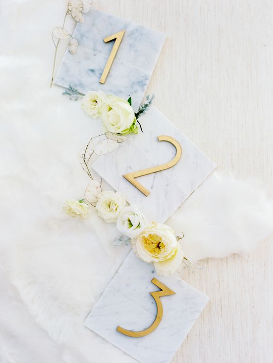 wedding table numbers marble marvels