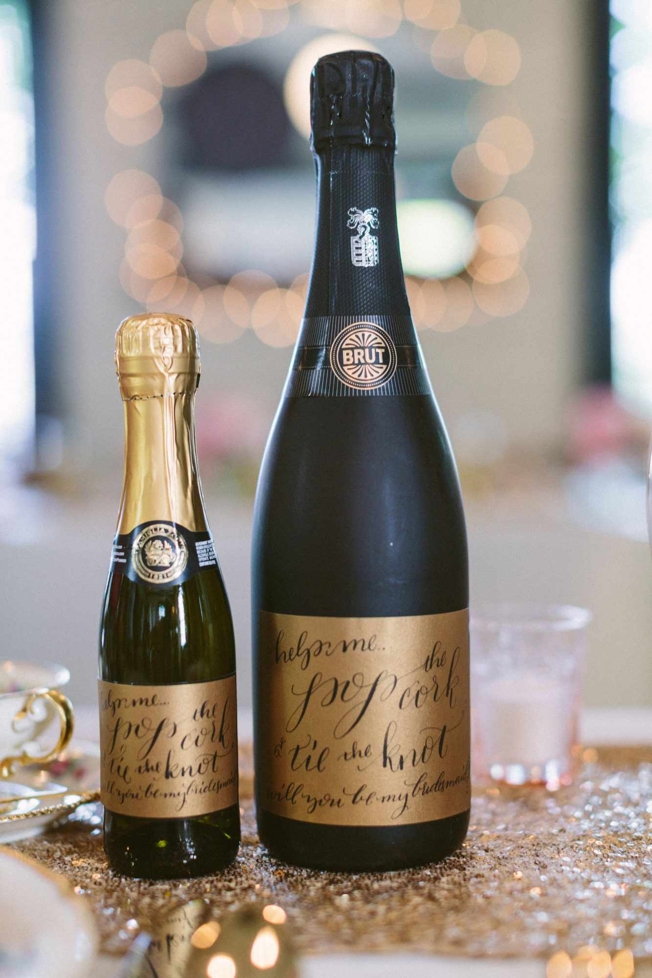 be my bridesmaid champagne