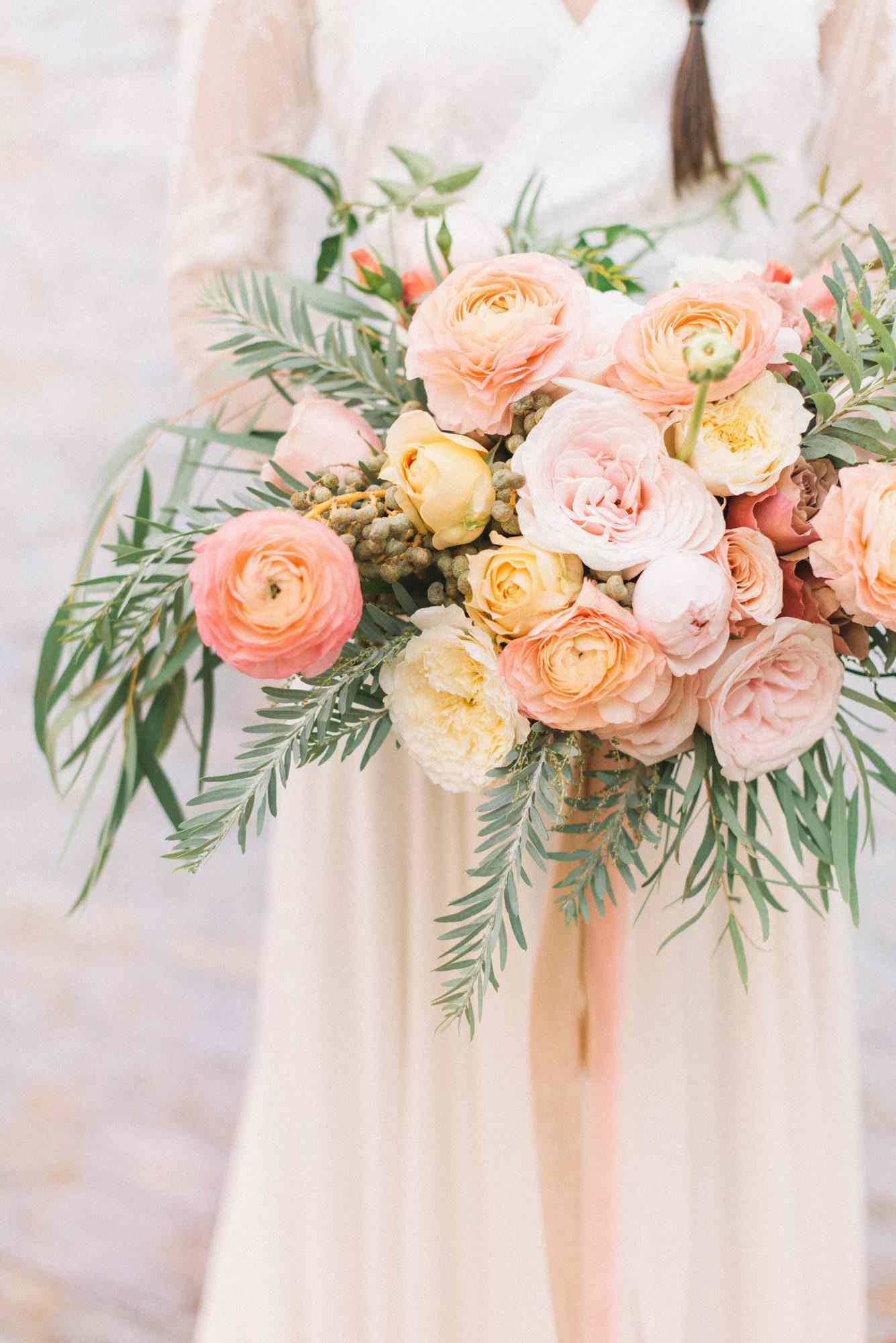 Pink and Orange Ranunculus Bouquet