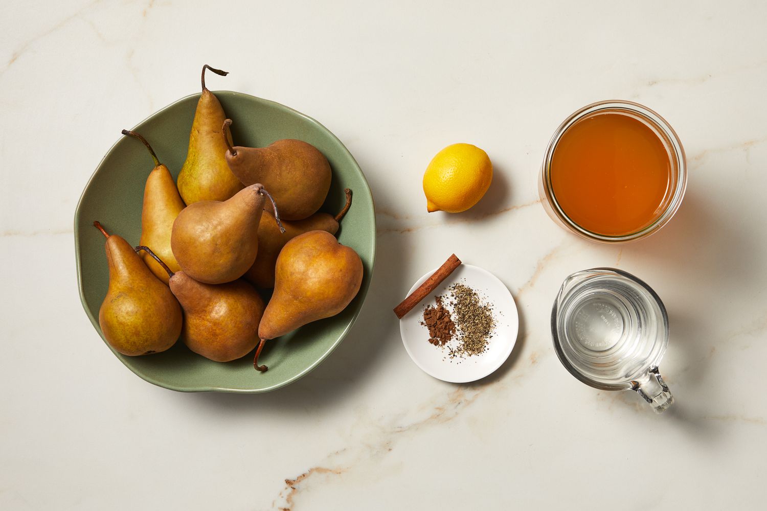 ingredients for poaching pears
