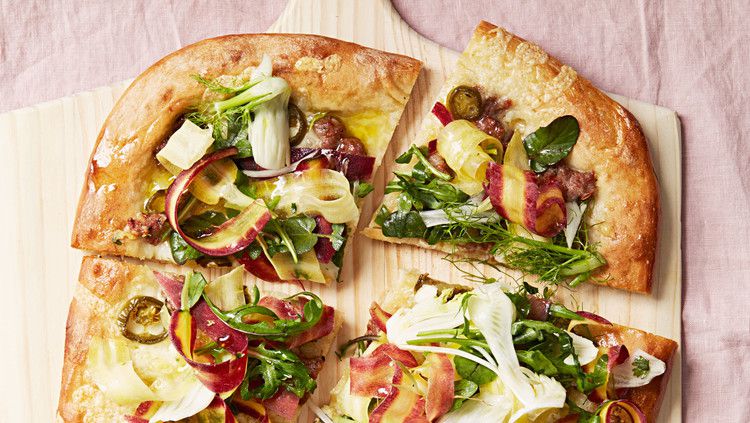 sausage and fontina pizza