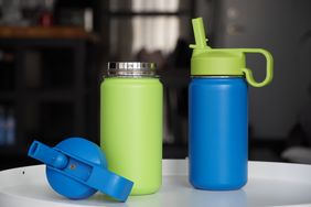 stainless steel water bottle with straw lid