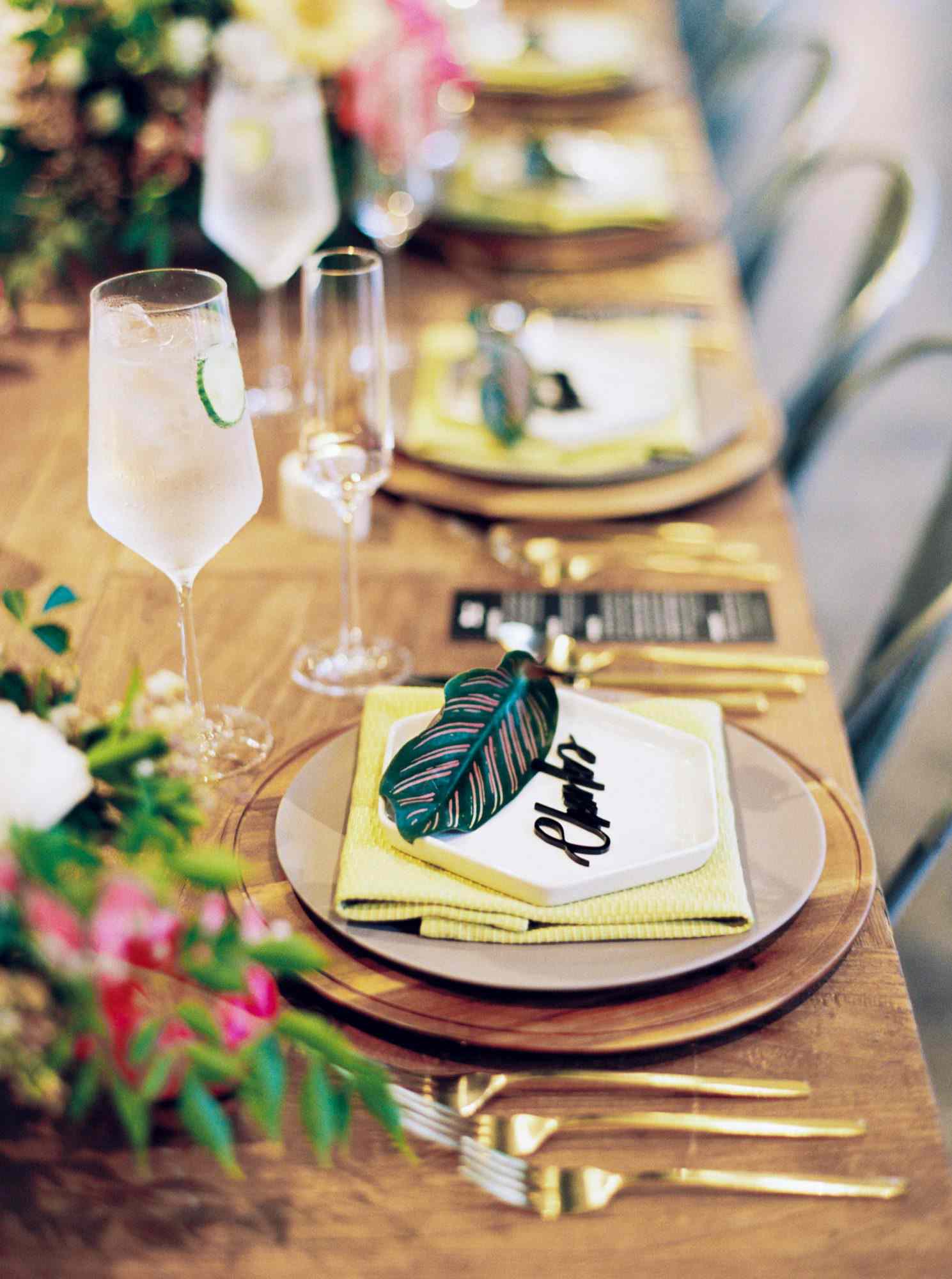 wedding place card lucite