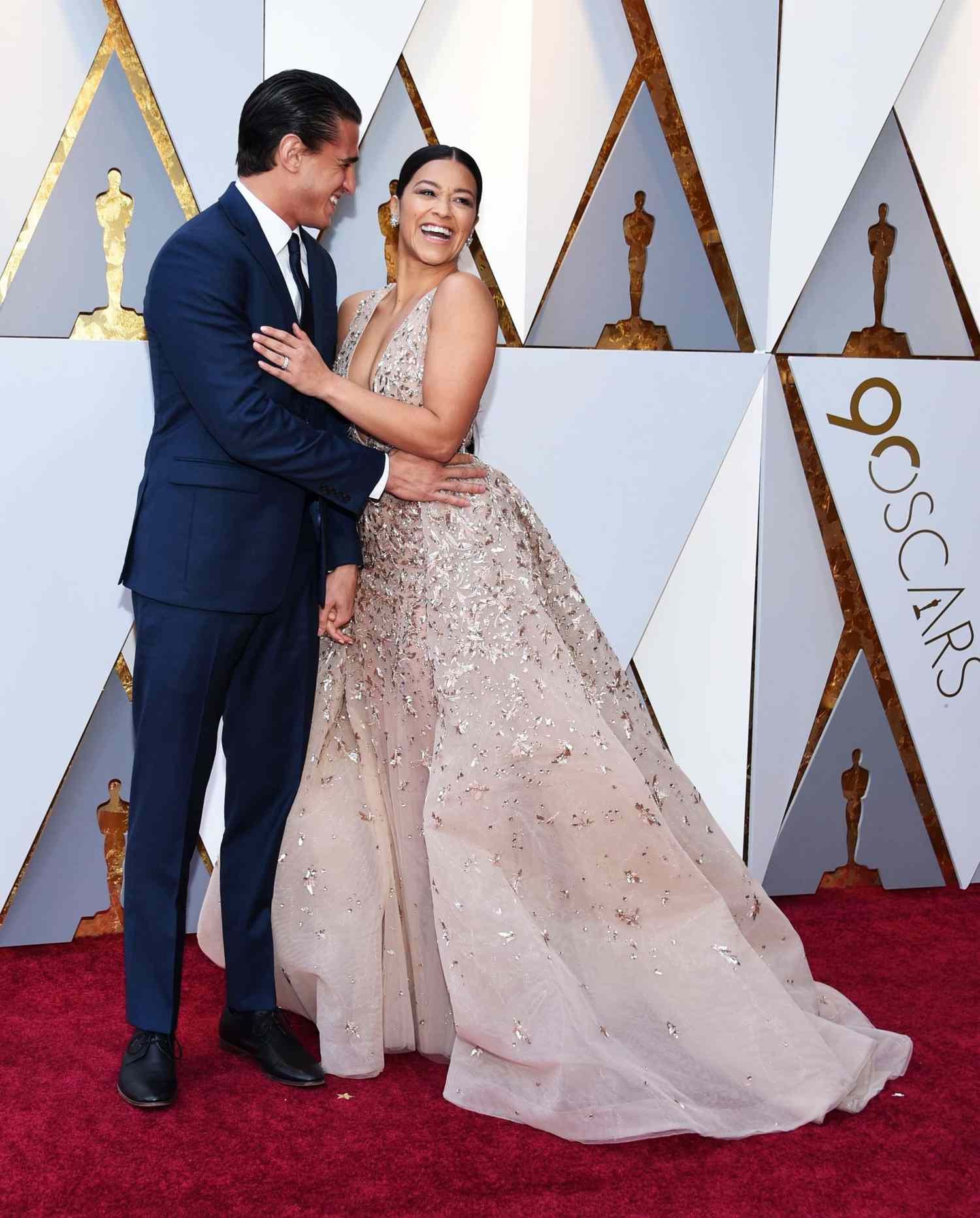 Gina Rodriguez and Joe Locicero 2018 Oscars