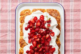 strawberry biscuit sheet cake