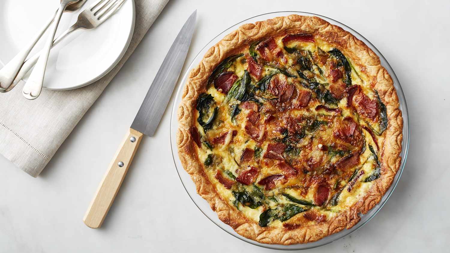 spinach bacon quiche