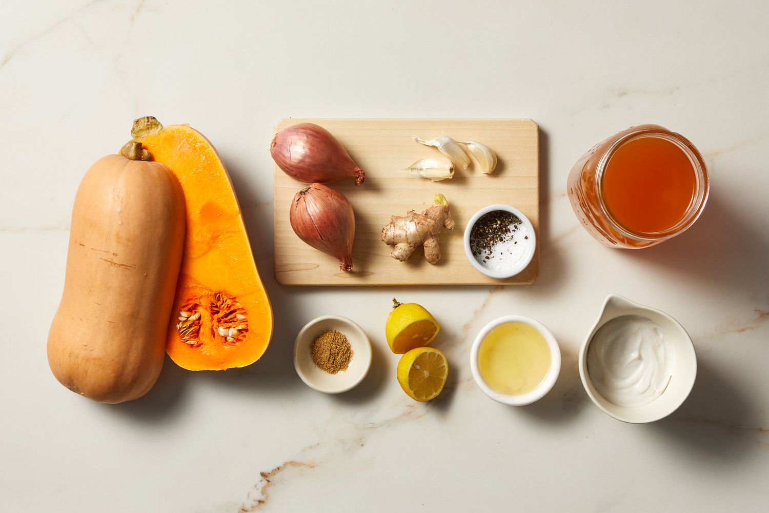 ingredients for butternut squash soup