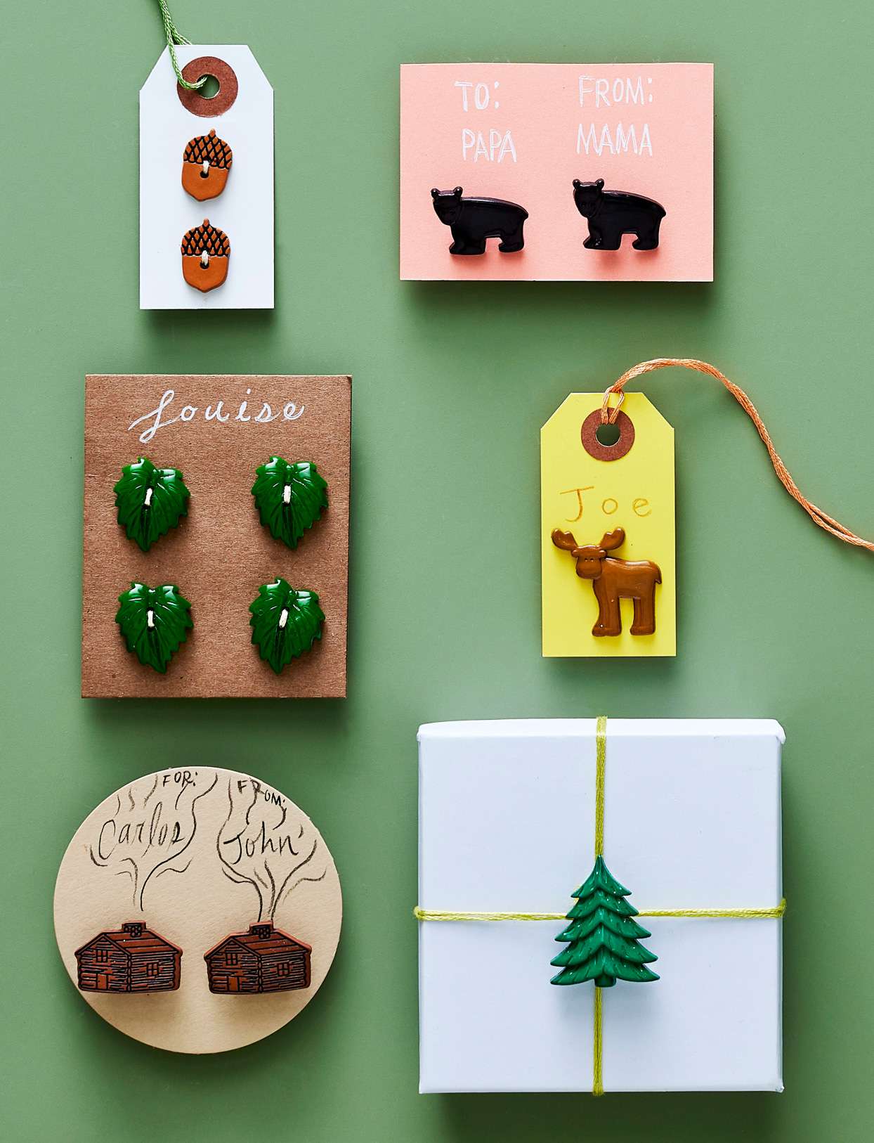 christmas buttons card stock