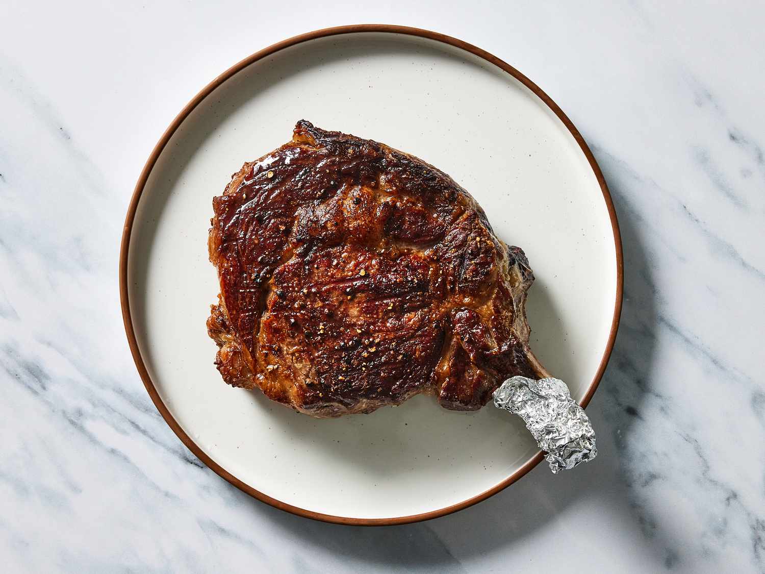 Steak on plate resting