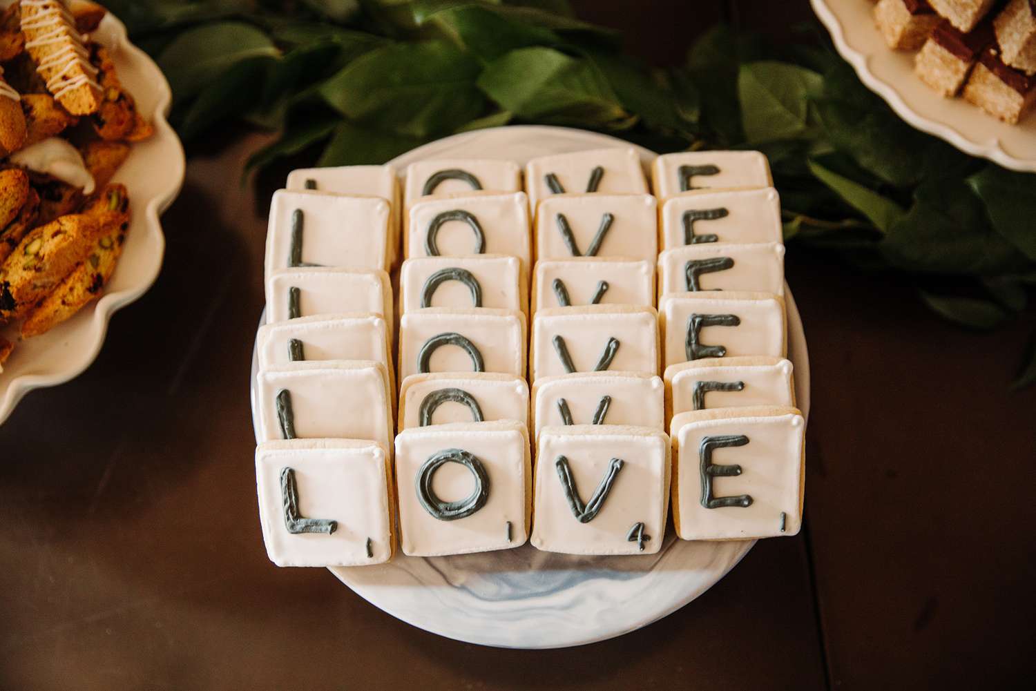 scrabble tile cookies