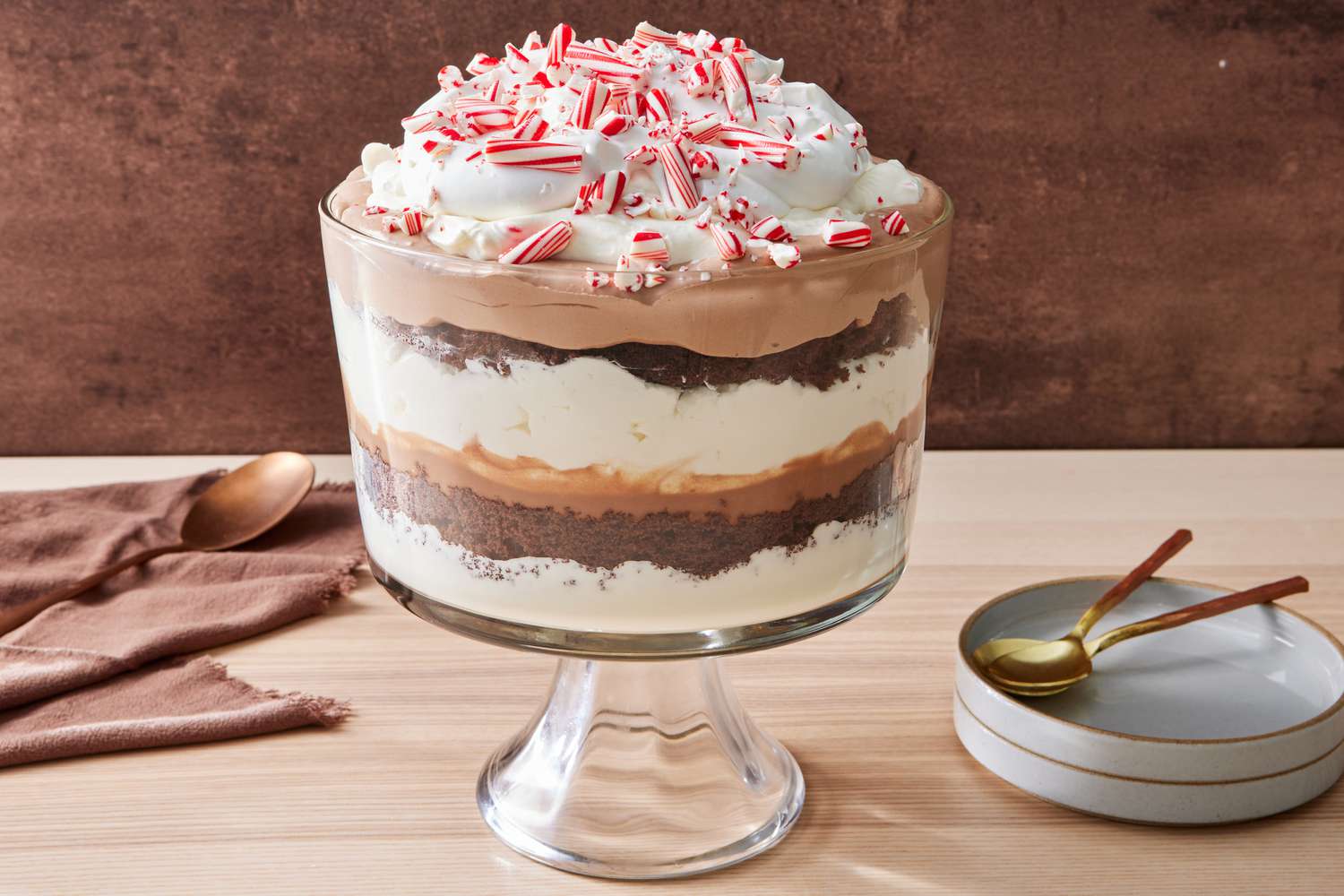 Triple-Chocolate Peppermint Trifle