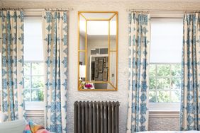 Bedroom with blue accents