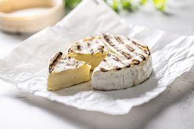 camembert cheese on table
