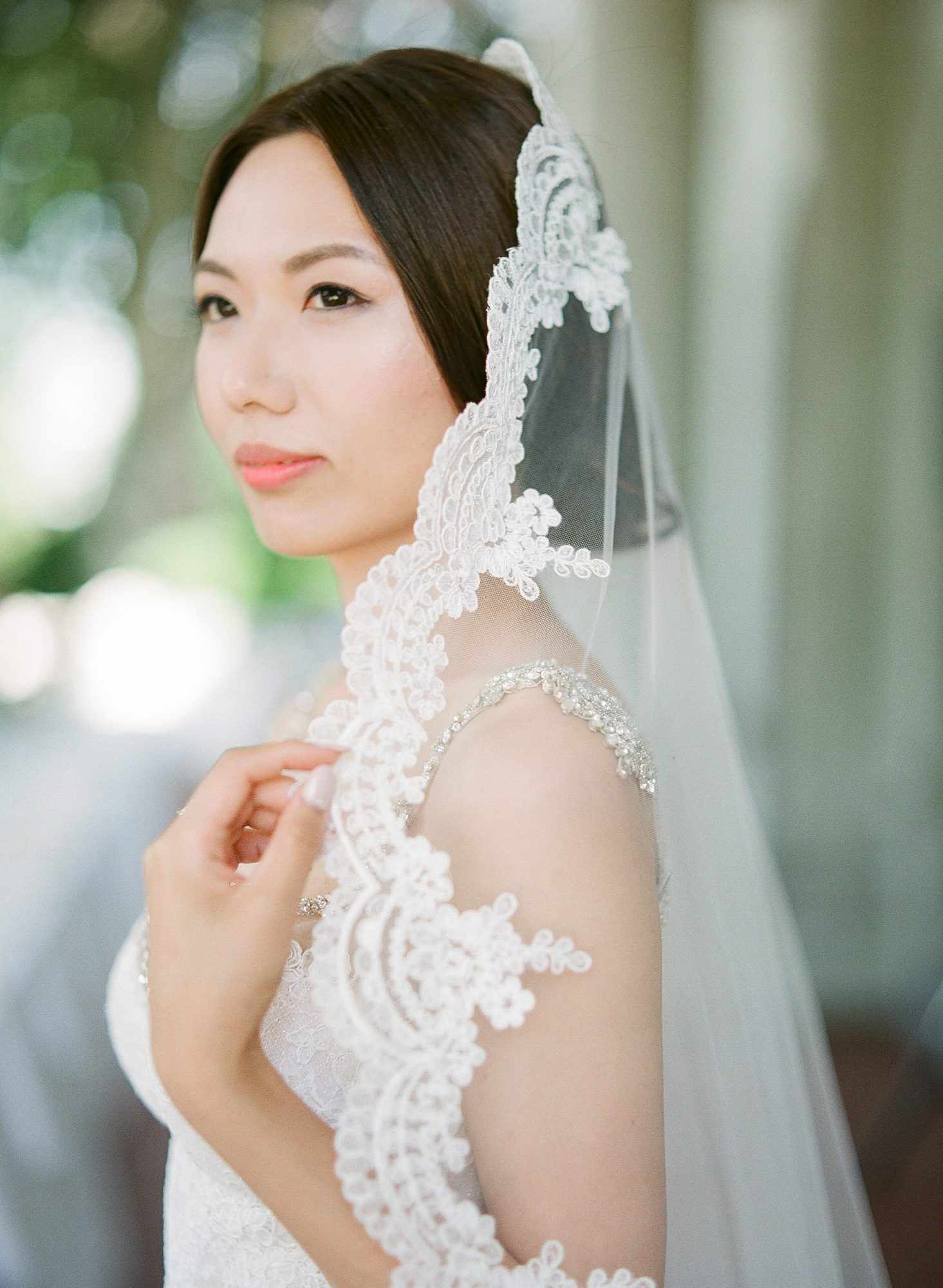 gloria zee wedding bride close up veil