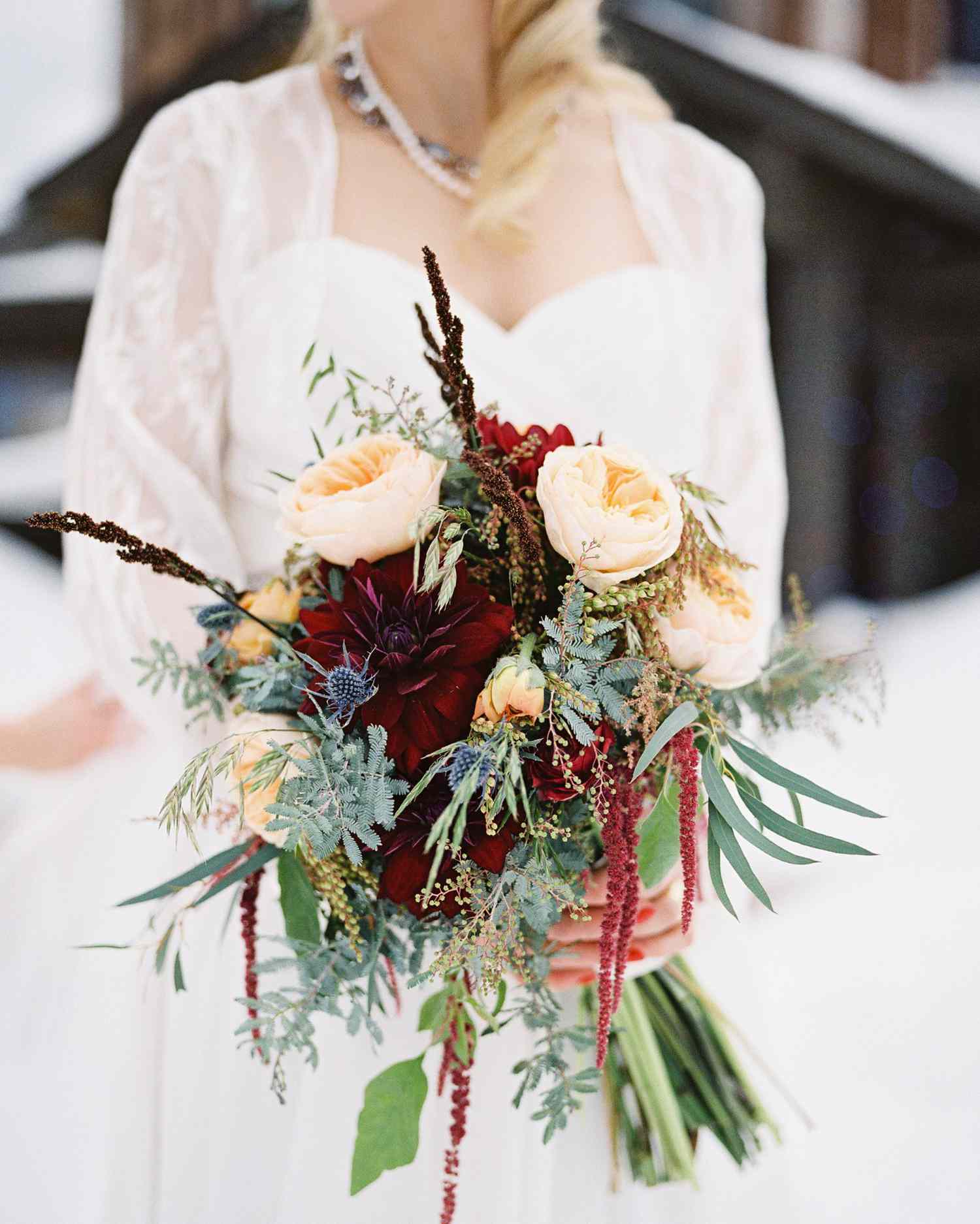 Red Peony Wedding Bouquet