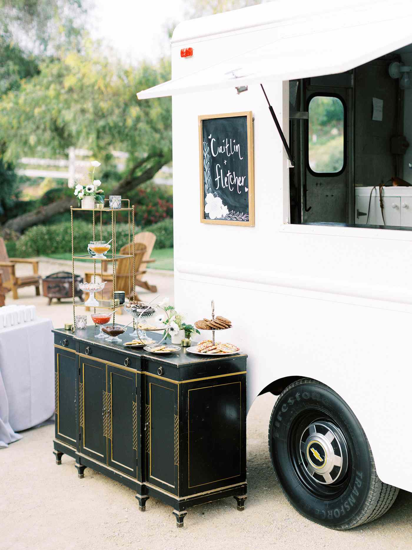 Caitlin and Fletcher wedding ice cream truck