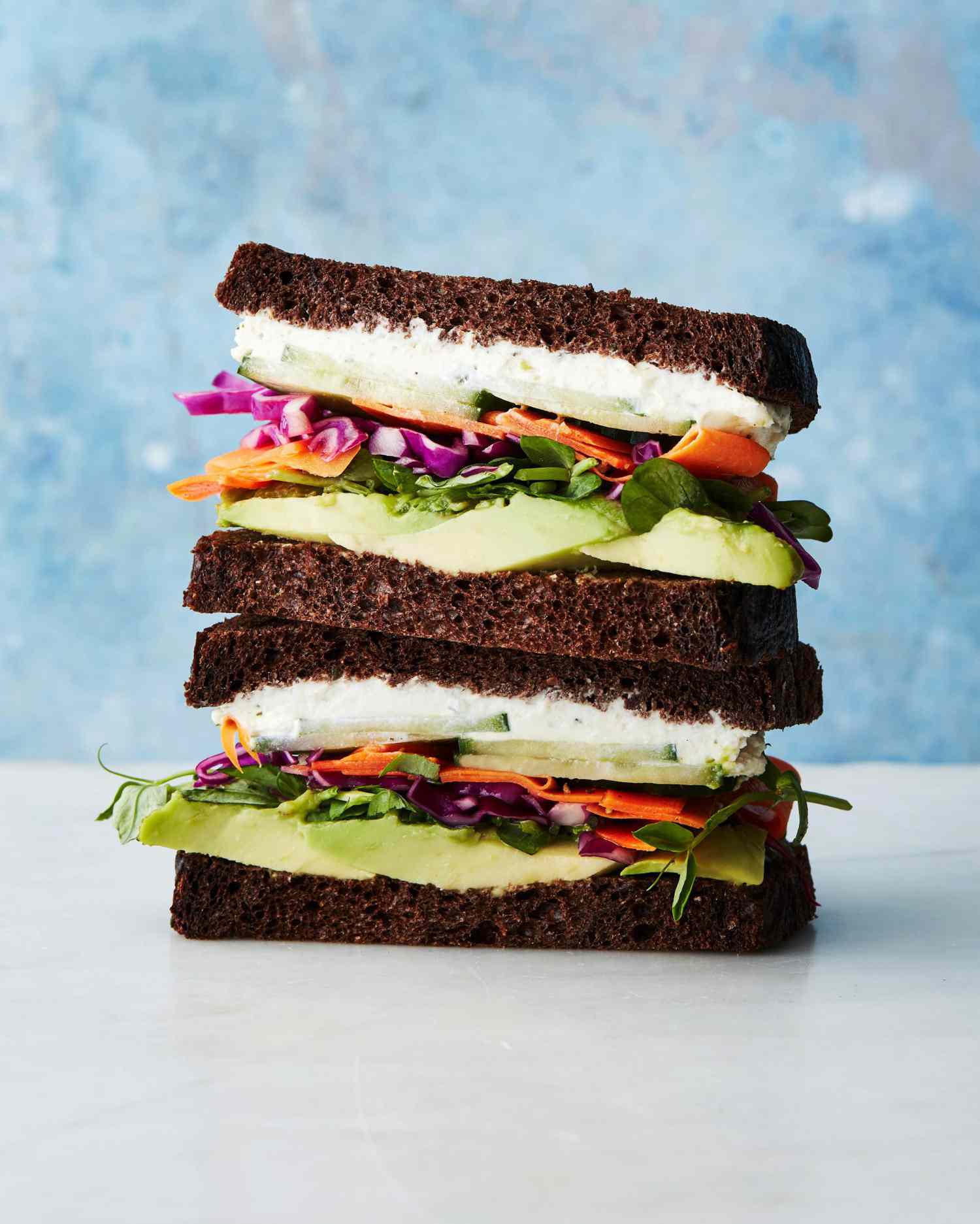 Avocado and Boursin Sandwiches