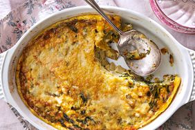 cheesy spinach-potato egg casserole recipe