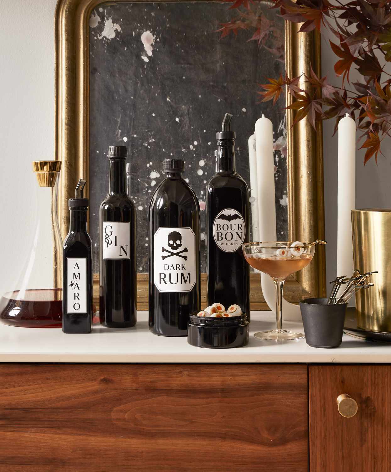 Halloween labels for liquor bottles