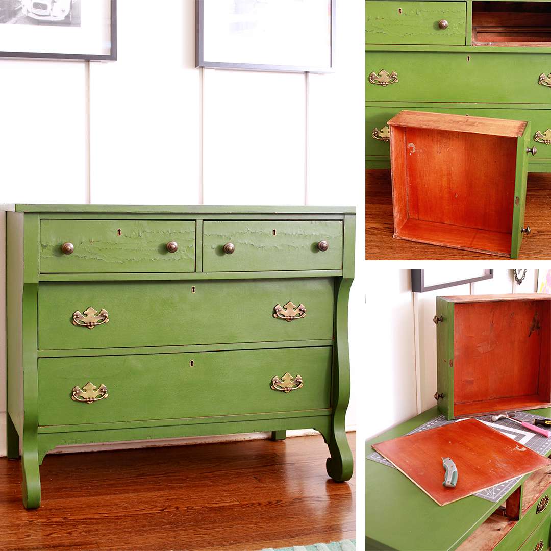 dresser being dismantled for a dollhouse