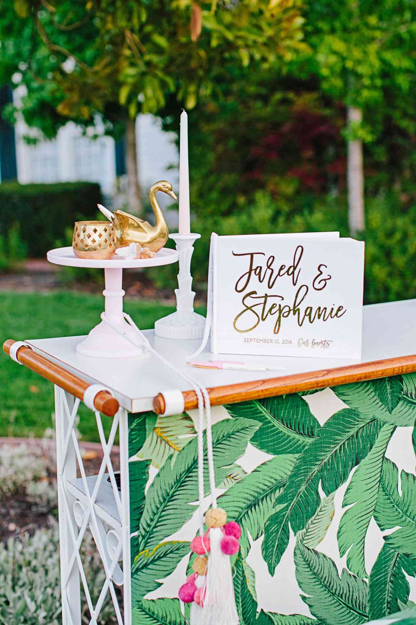 stephanie jared wedding guest book