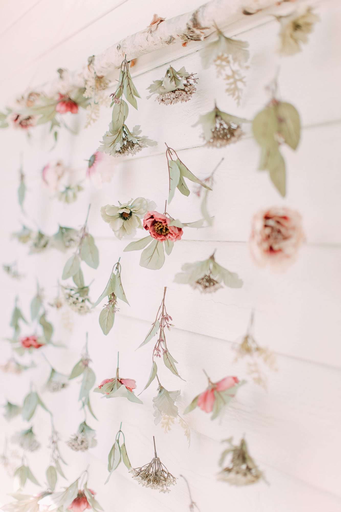 floral garland backdrop