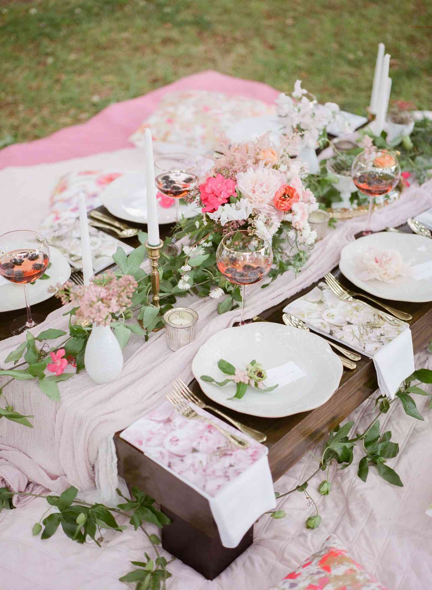 outdoor picnic spread