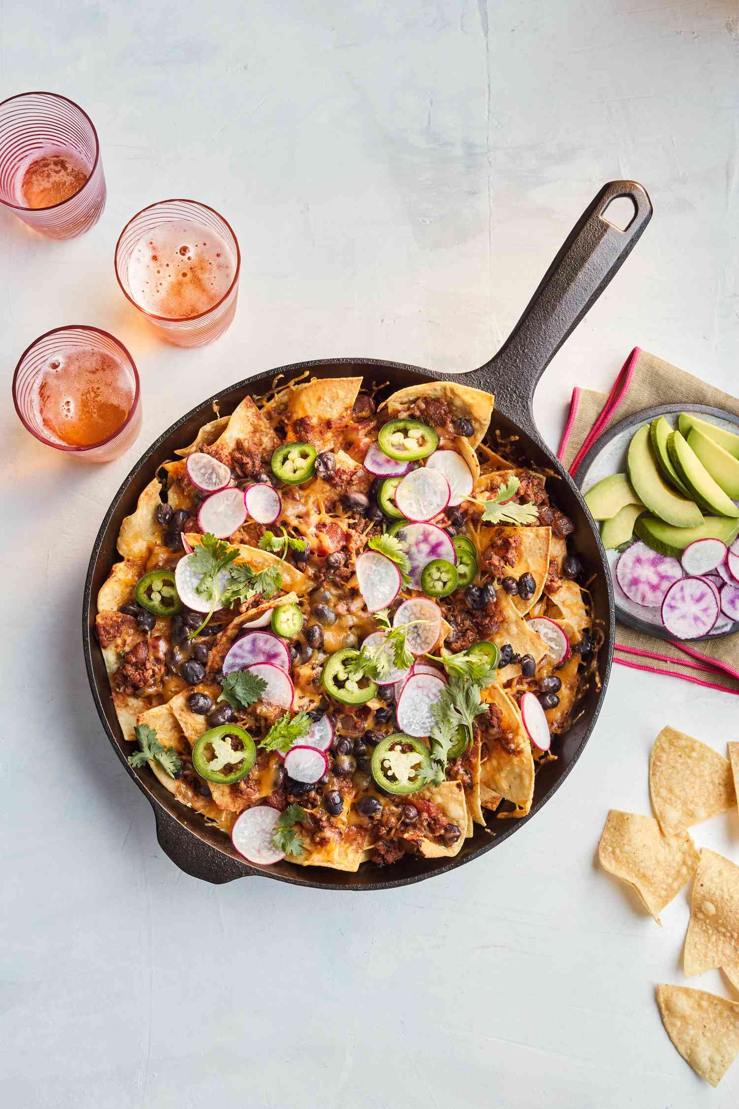 skillet chili nachos
