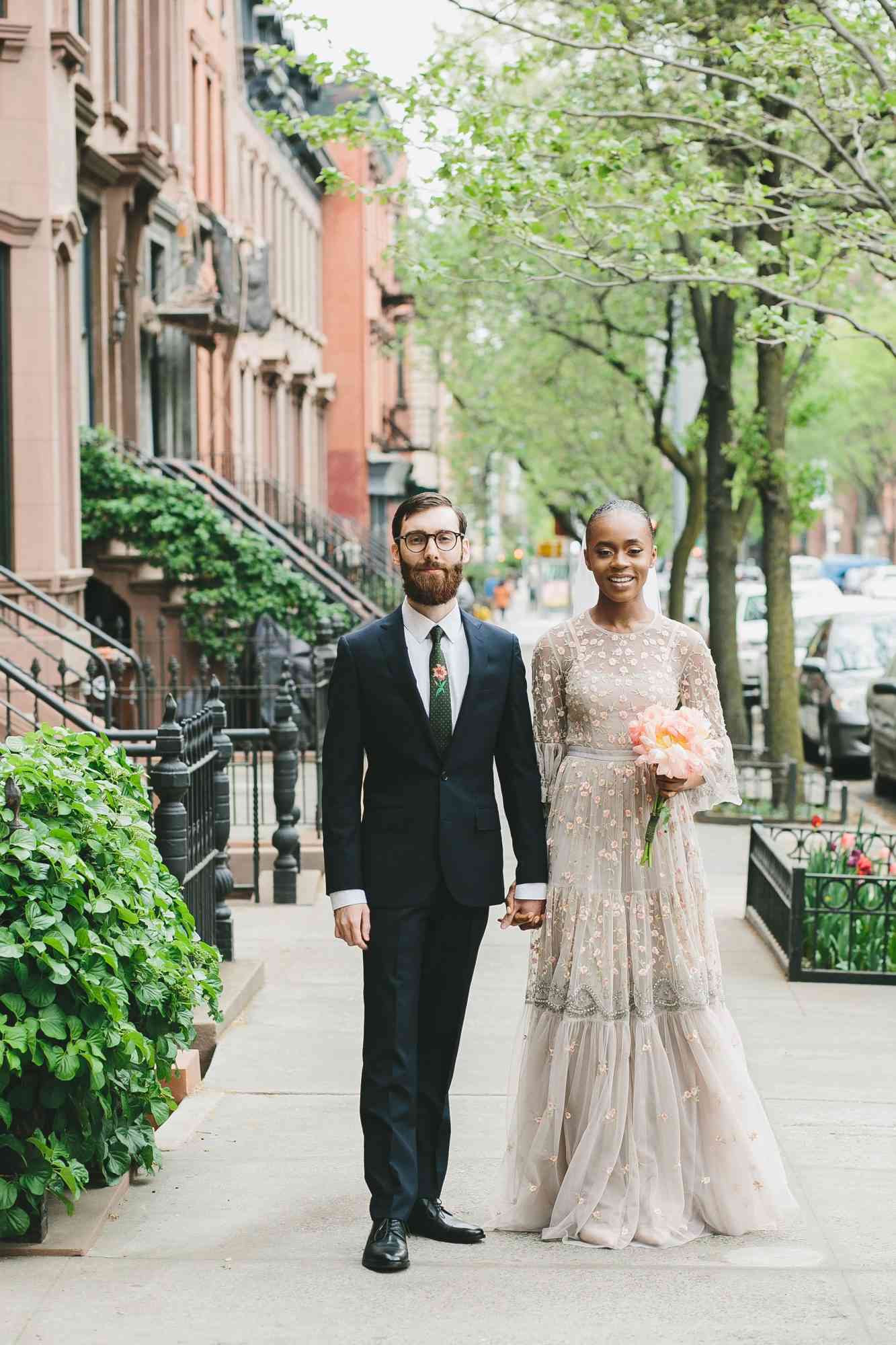 New York City Elopement, Bride and Groom Portrait