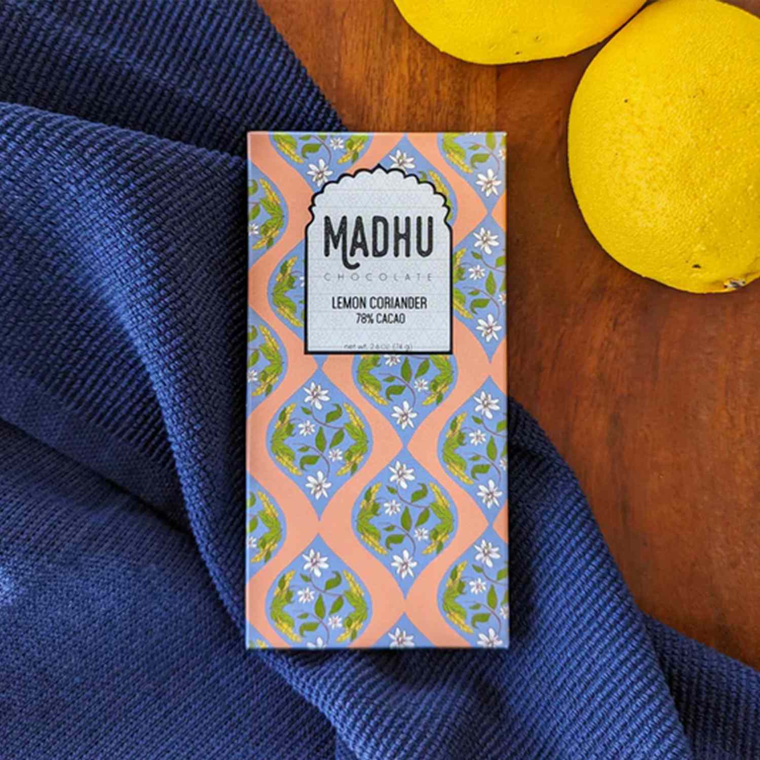 Madhu lemon coriander chocolate bar
