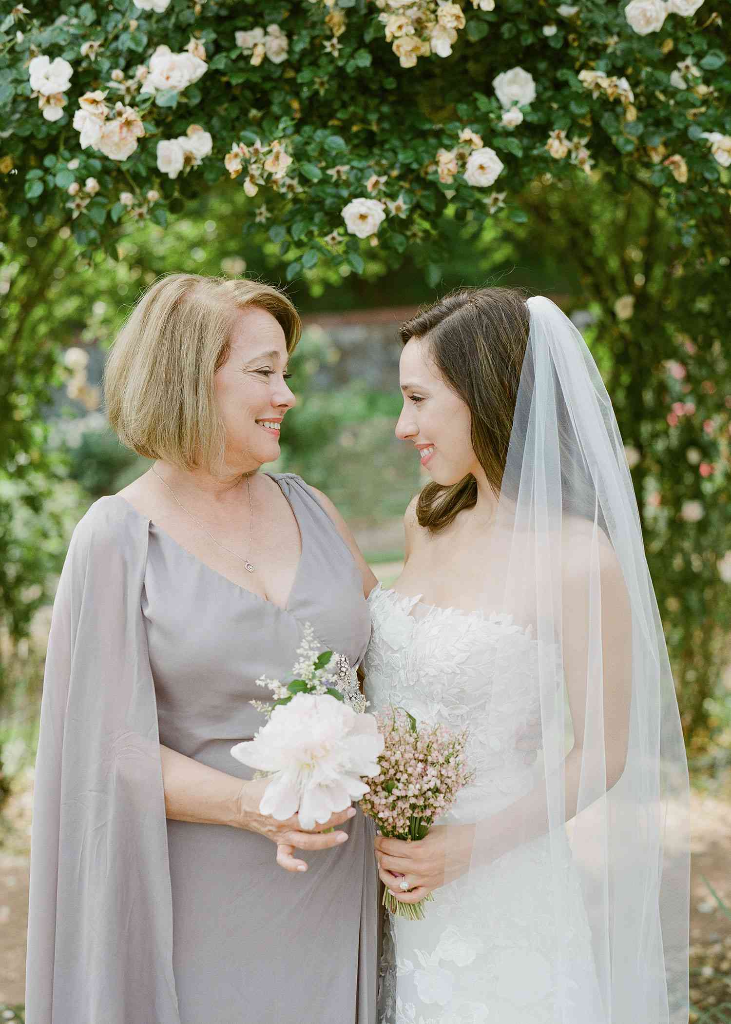 Bride and Mother of the Bride on Wedding Day