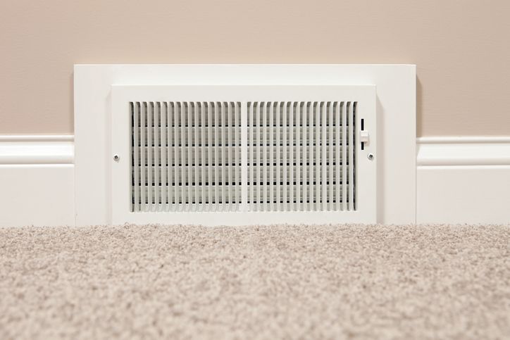 HVAC return air wall register vent