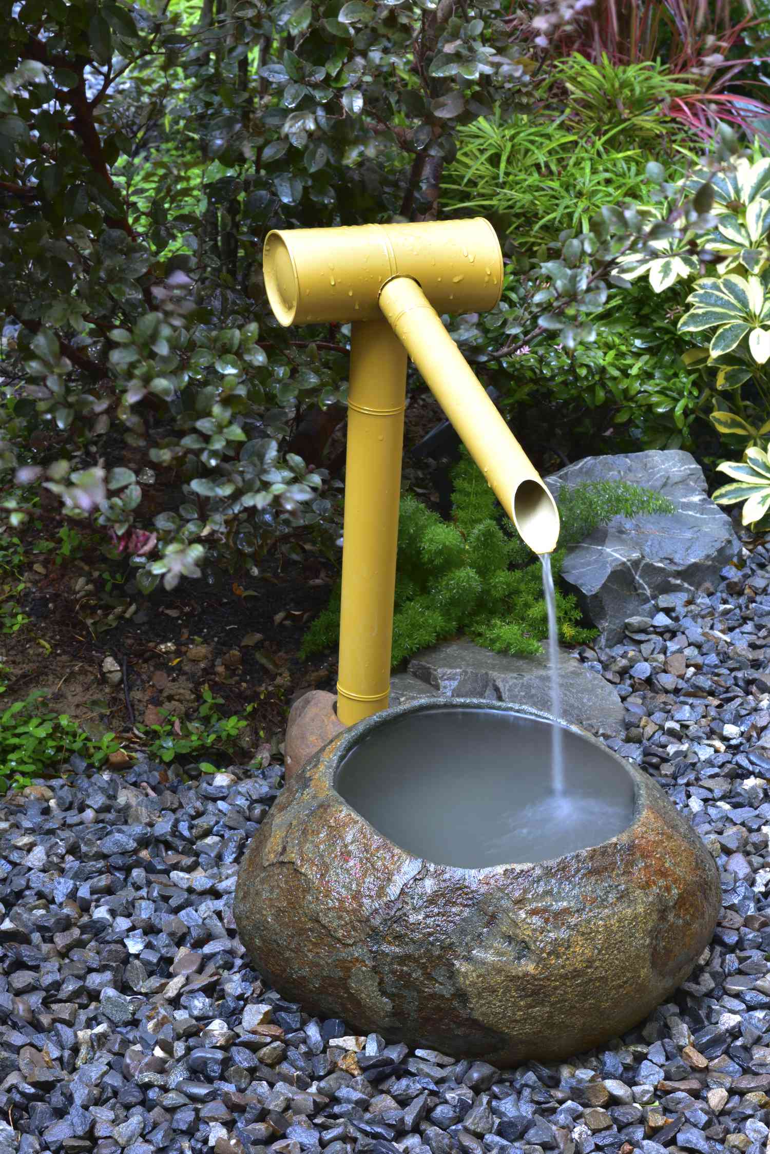 Water spout in garden
