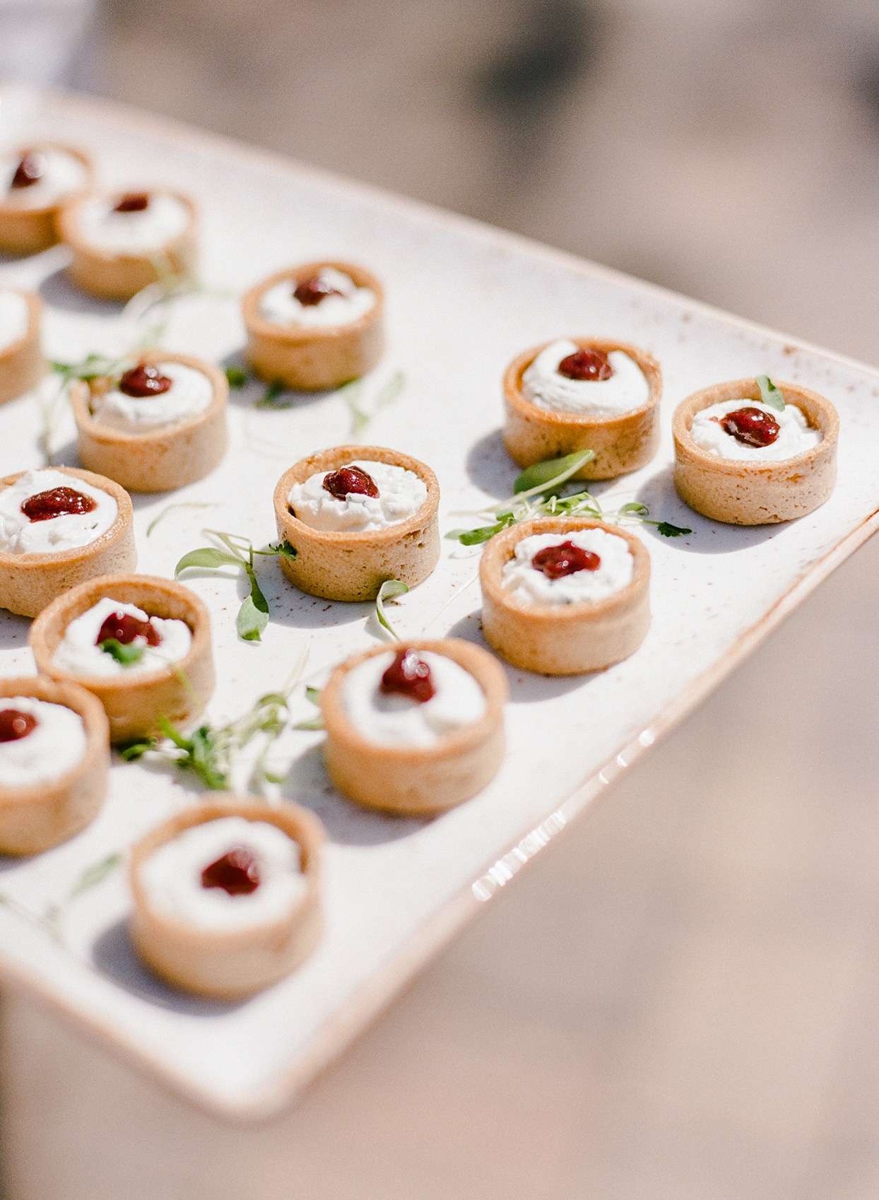 cocktail hour appetizers on platter