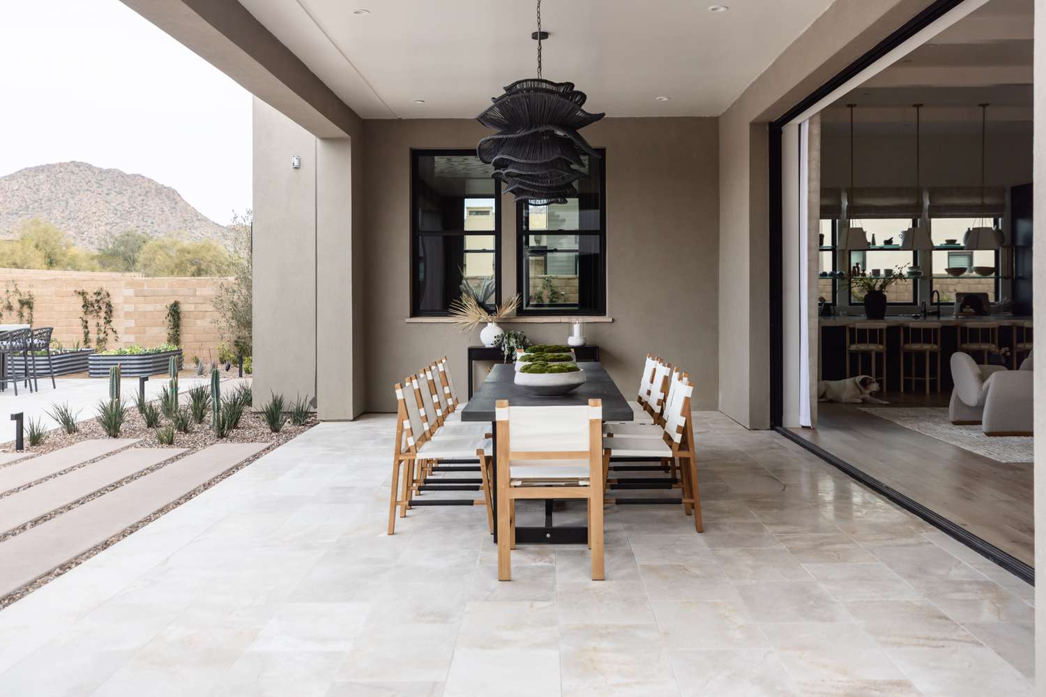 panoramic glass doors patio